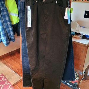 Tinseltown Black High-Rise Straight Jeans